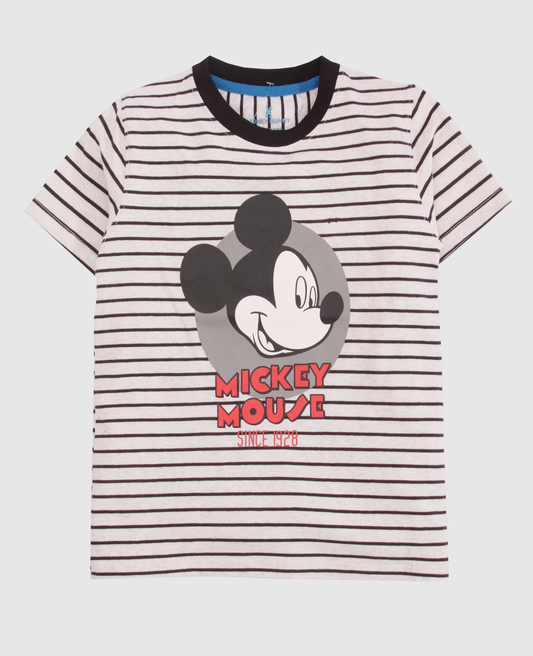 MICKEY GRAPHIC STRIPED T-SHIRT