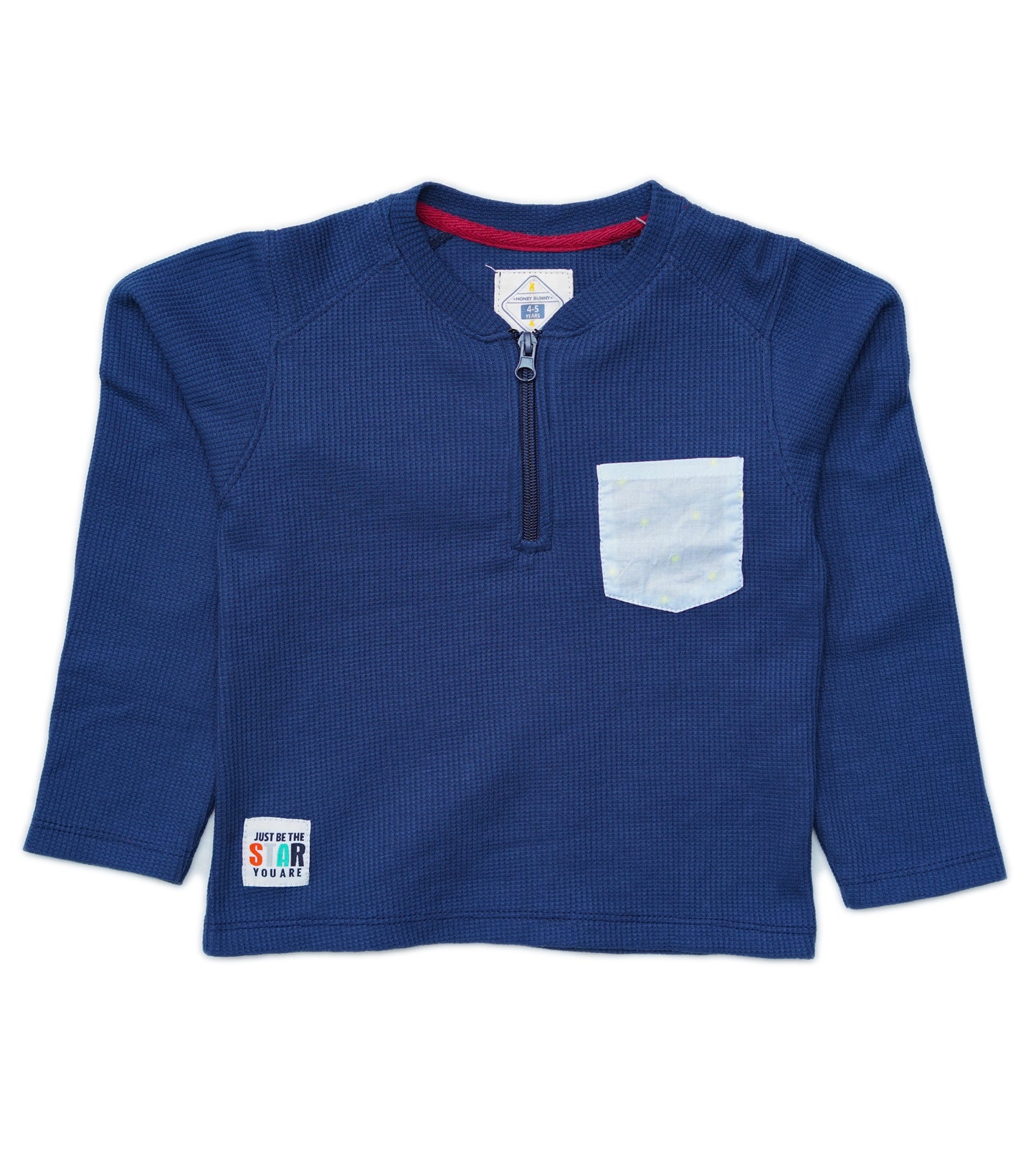 BOYS POLKA DOT POCKET HENLEY