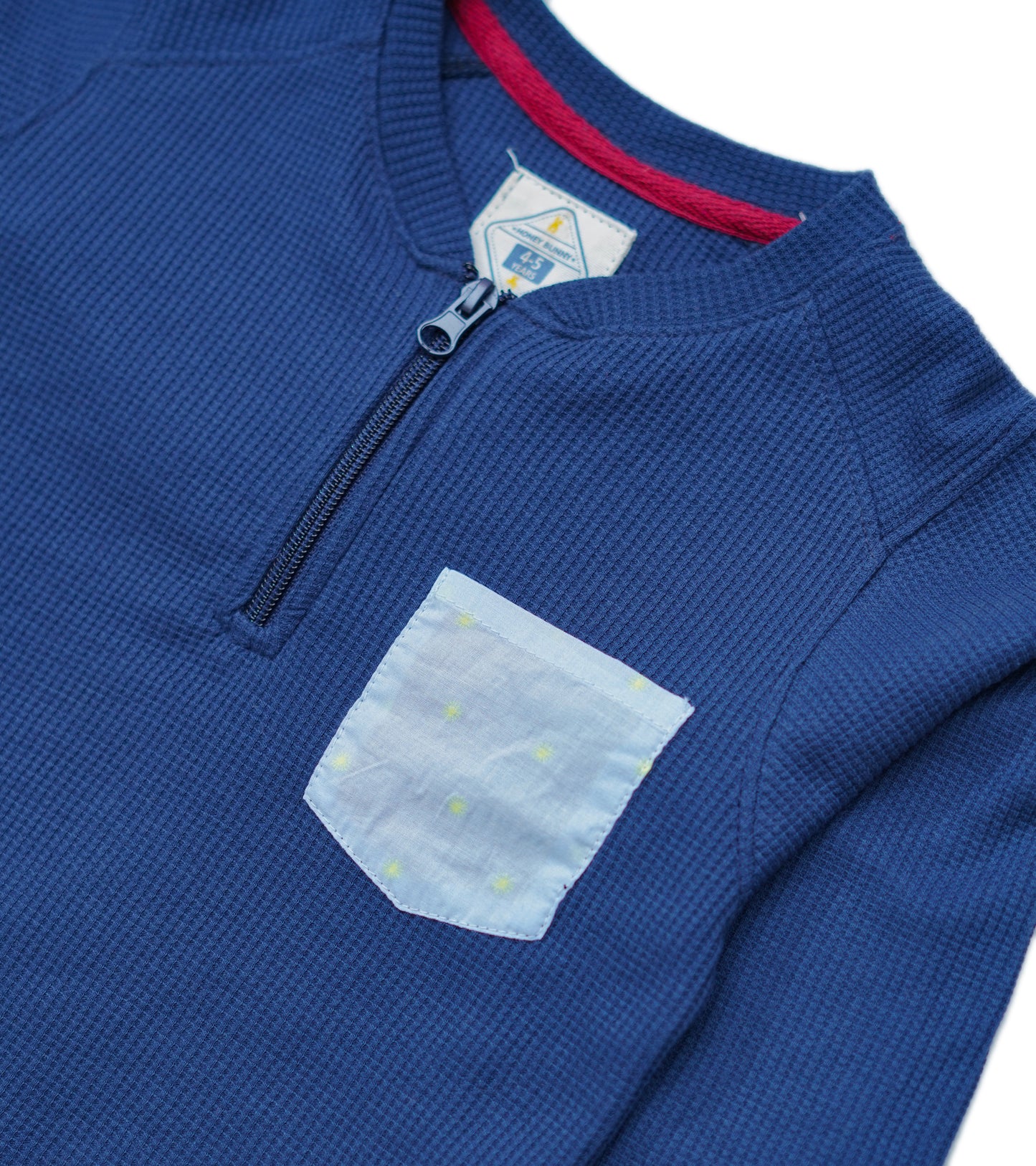 BOYS POLKA DOT POCKET HENLEY