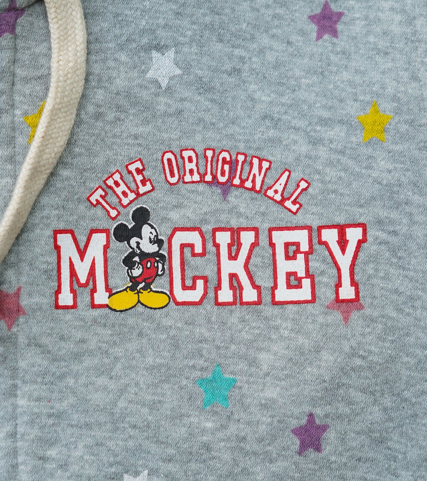 THE MICKEY STAR PRINTED ZIPPER HOODED