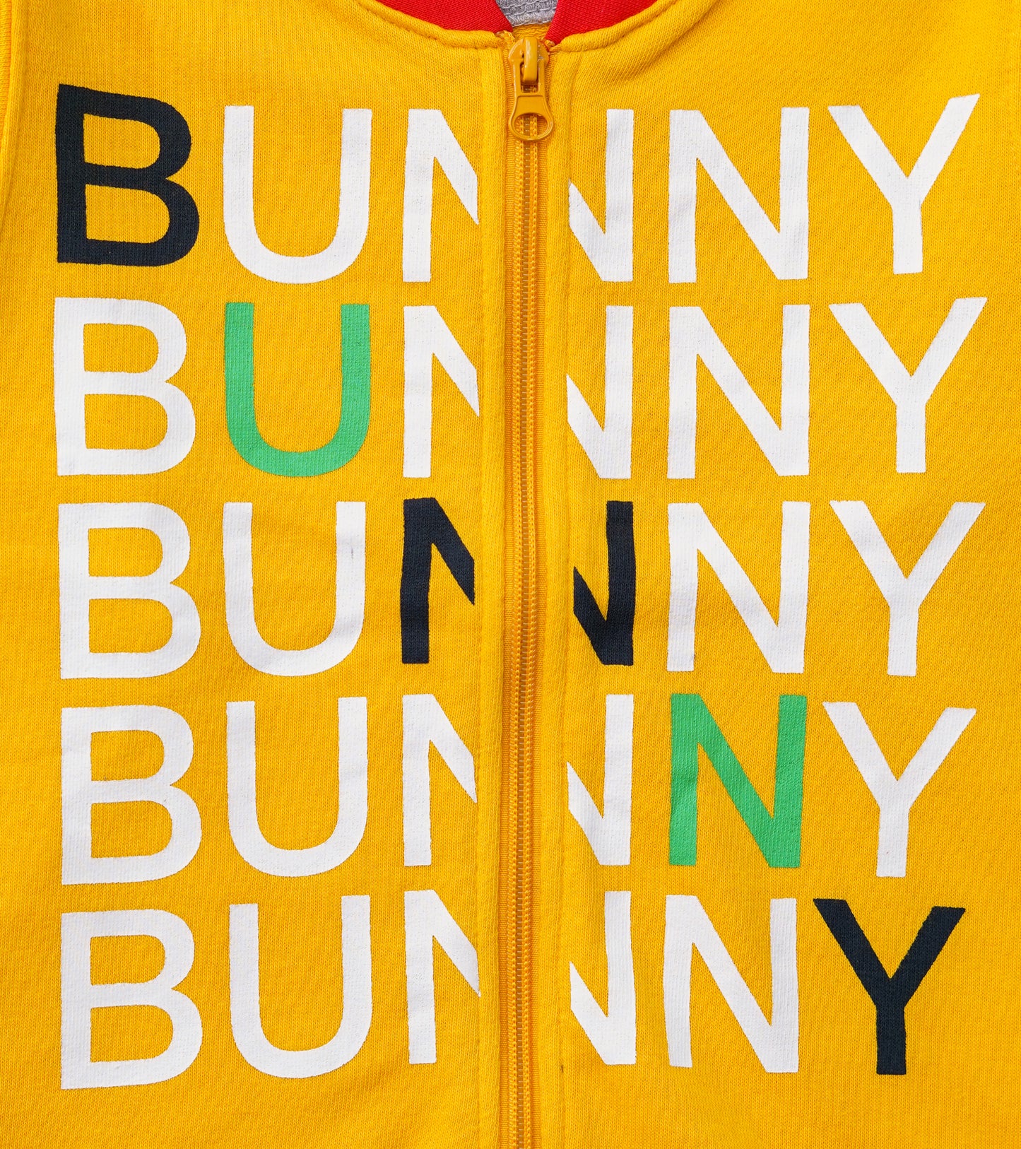 BUNNY TERRY YELLOW ZIPPER