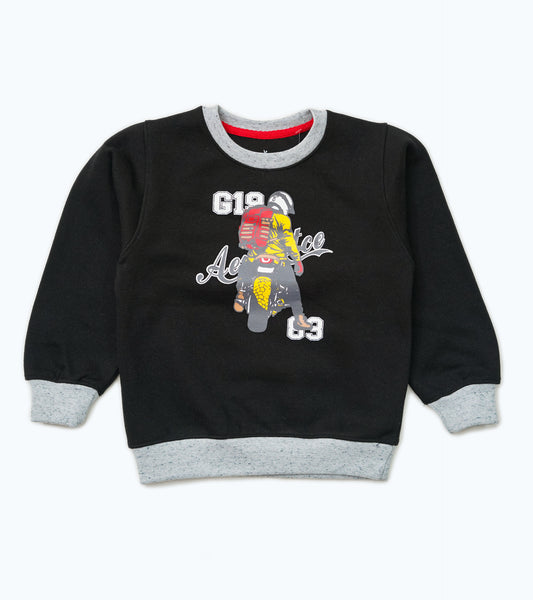 BOYS BLACK G19 BIKE GRAPHIC SWEATSHIRT