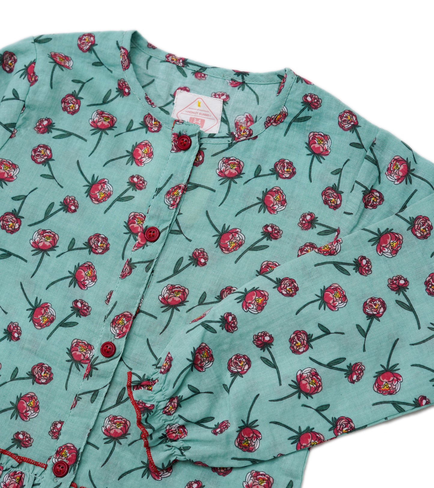 GIRLS ROSE PRINTED TOP