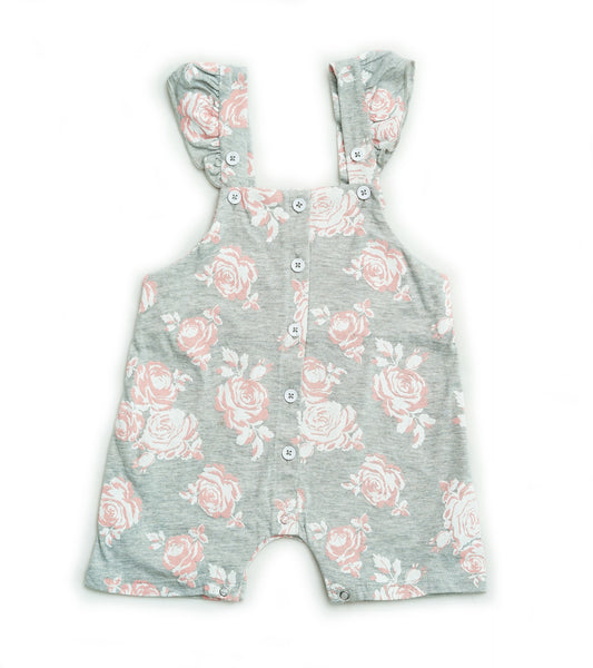 FLORAL GRAY DUNGAREE