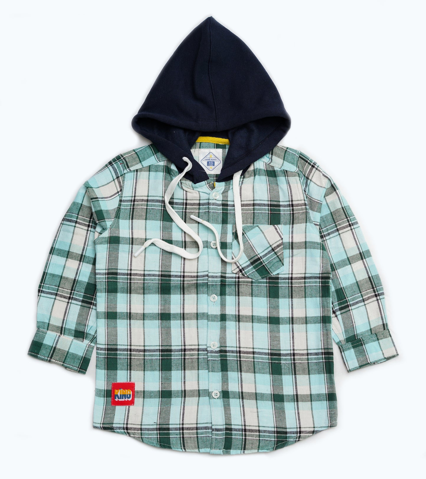 BOYS FEROZI & GREEN HOODED SHIRT