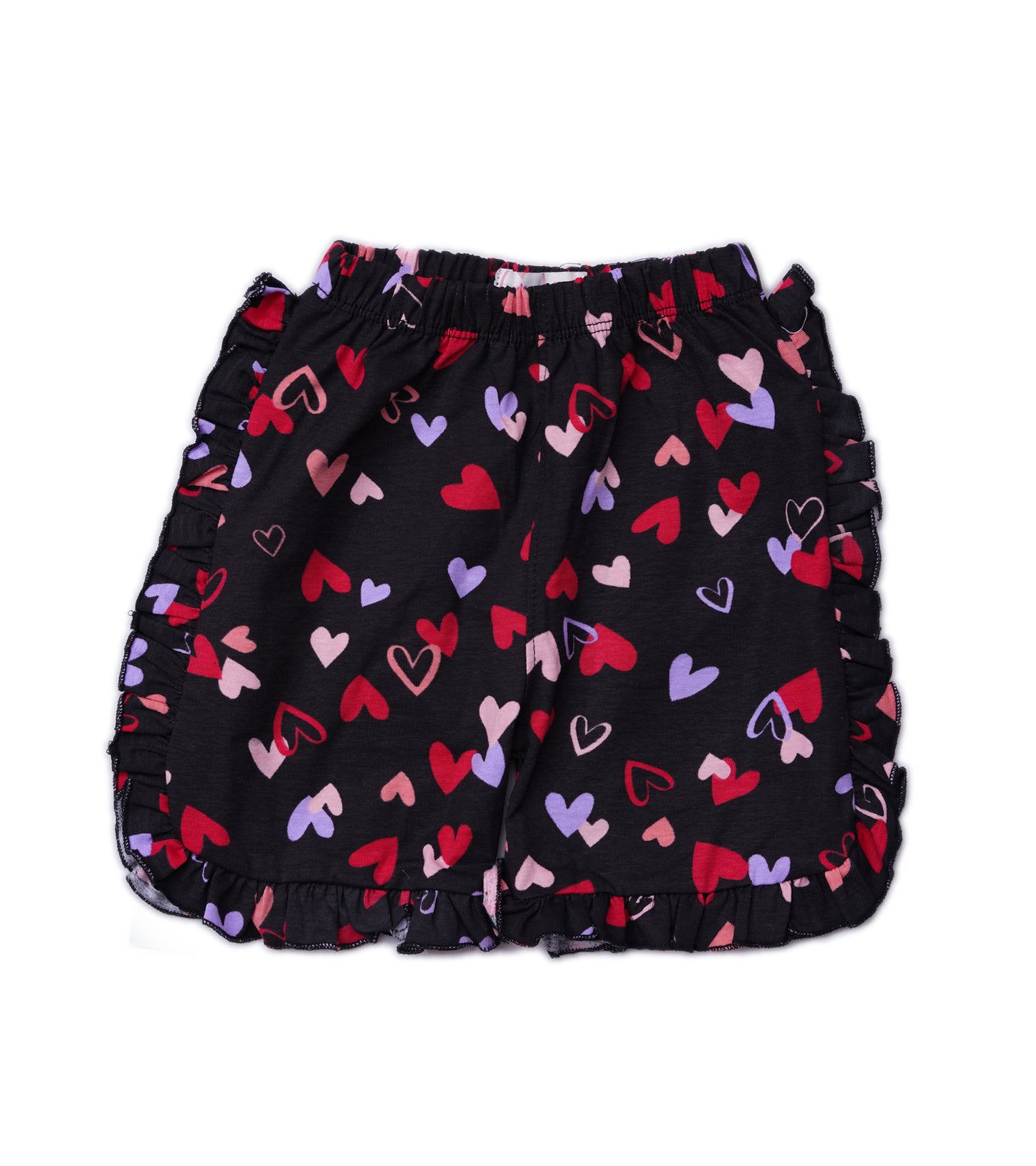 GIRLS HEART PRINTED 2PC TOP & SHORTS