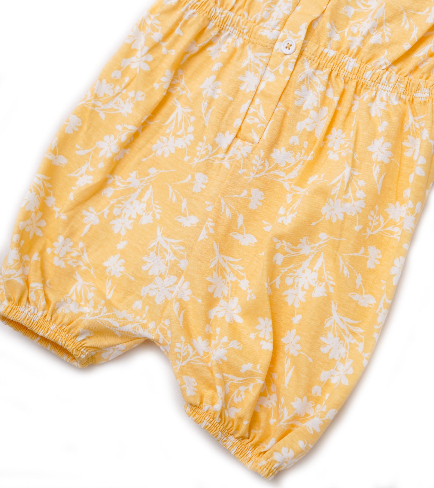 GIRLS YELLOW PRINTED JUMPSUIT