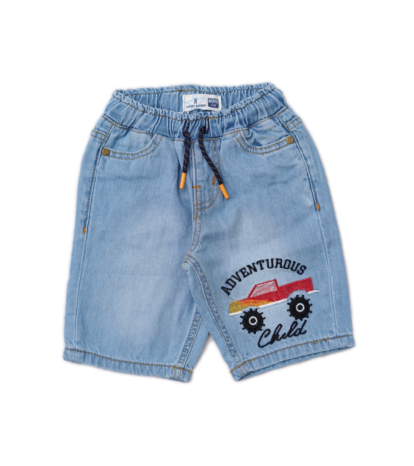 BOYS ADVENTUROUS L-BLUE DENIUM SHORTS