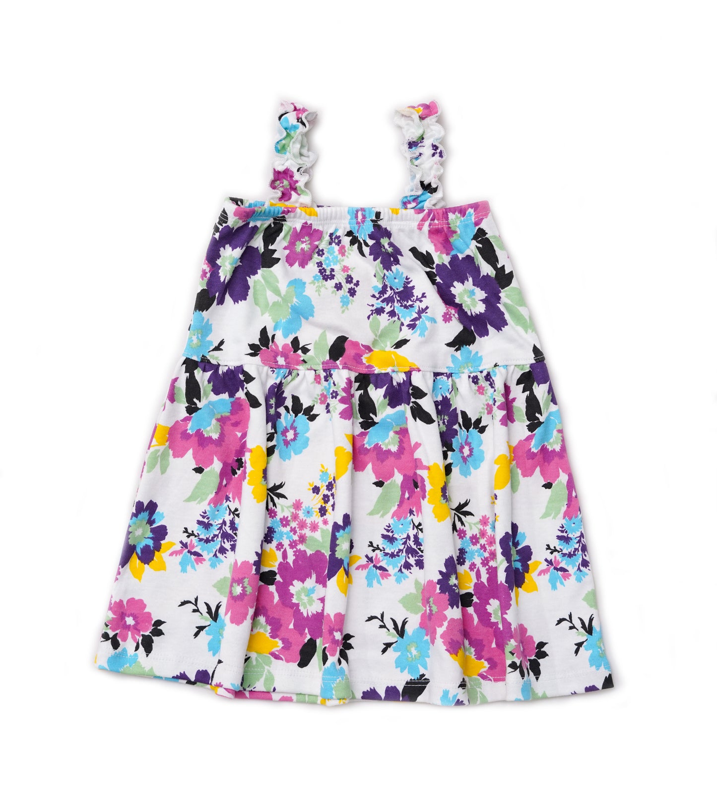 GIRLS MULTI FLORAL PRINTED DRESS