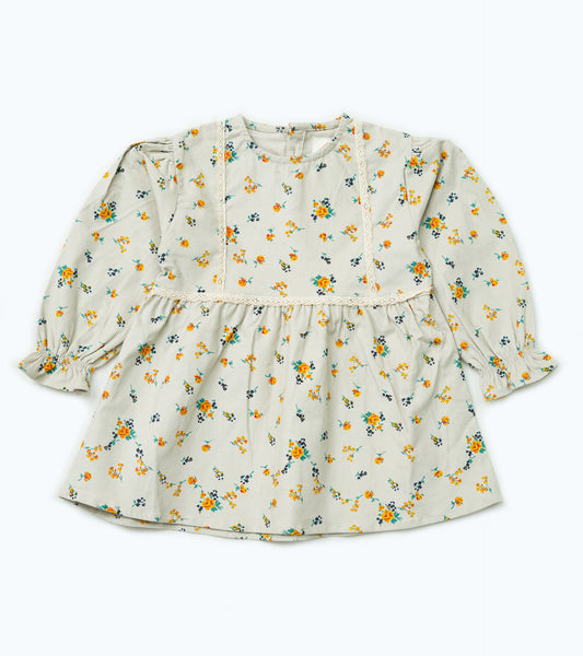 GIRLS BLOOM FLORAL CORDUROY SKIN TOP