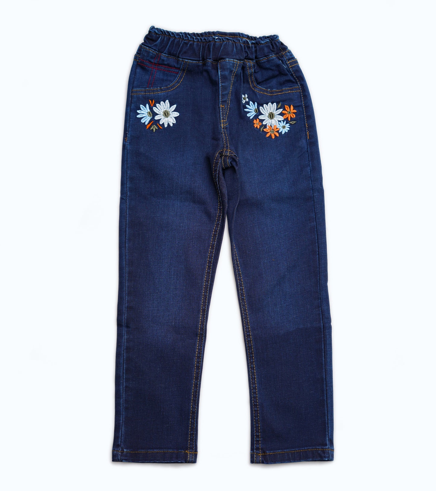 FLORAL EMB DARK BLUE JEGGING