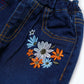 FLORAL EMB DARK BLUE JEGGING