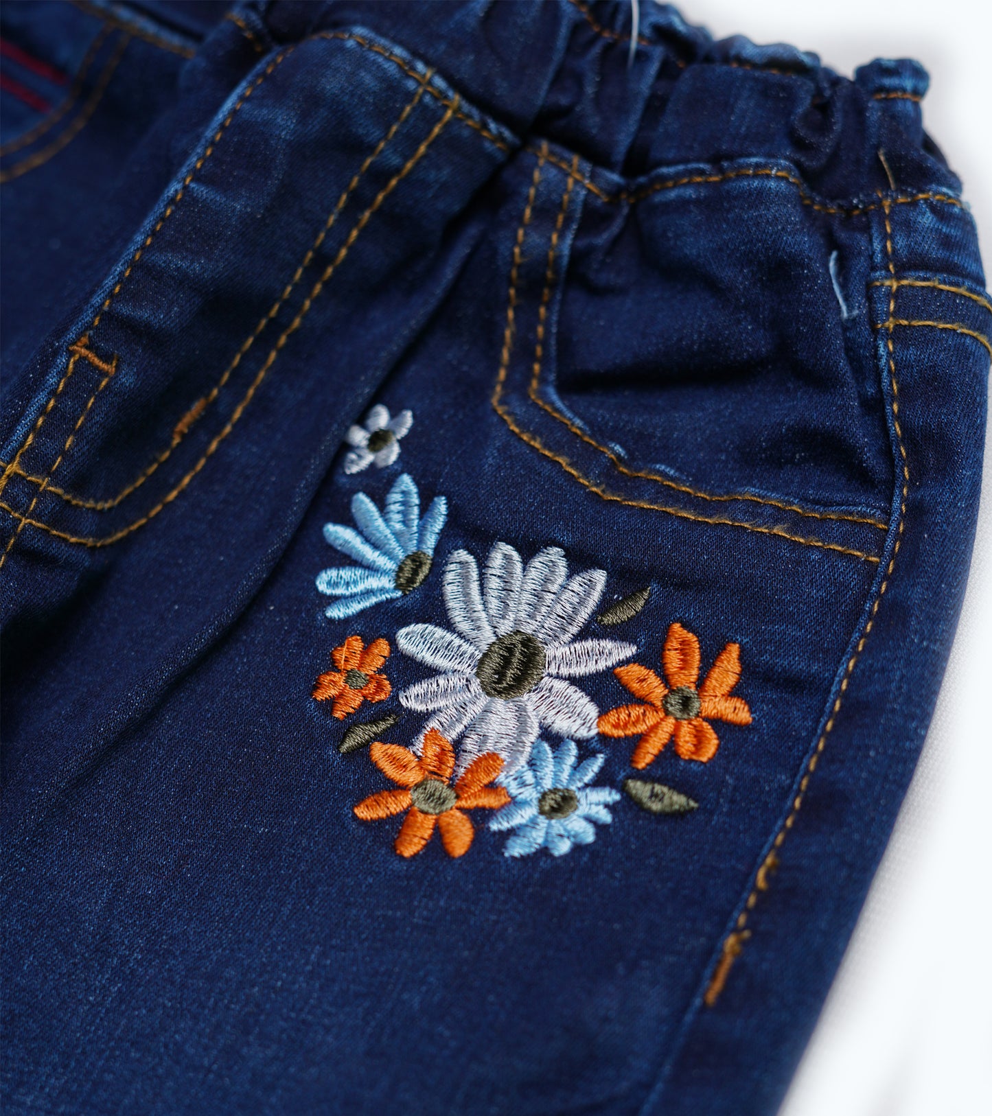 FLORAL EMB DARK BLUE JEGGING