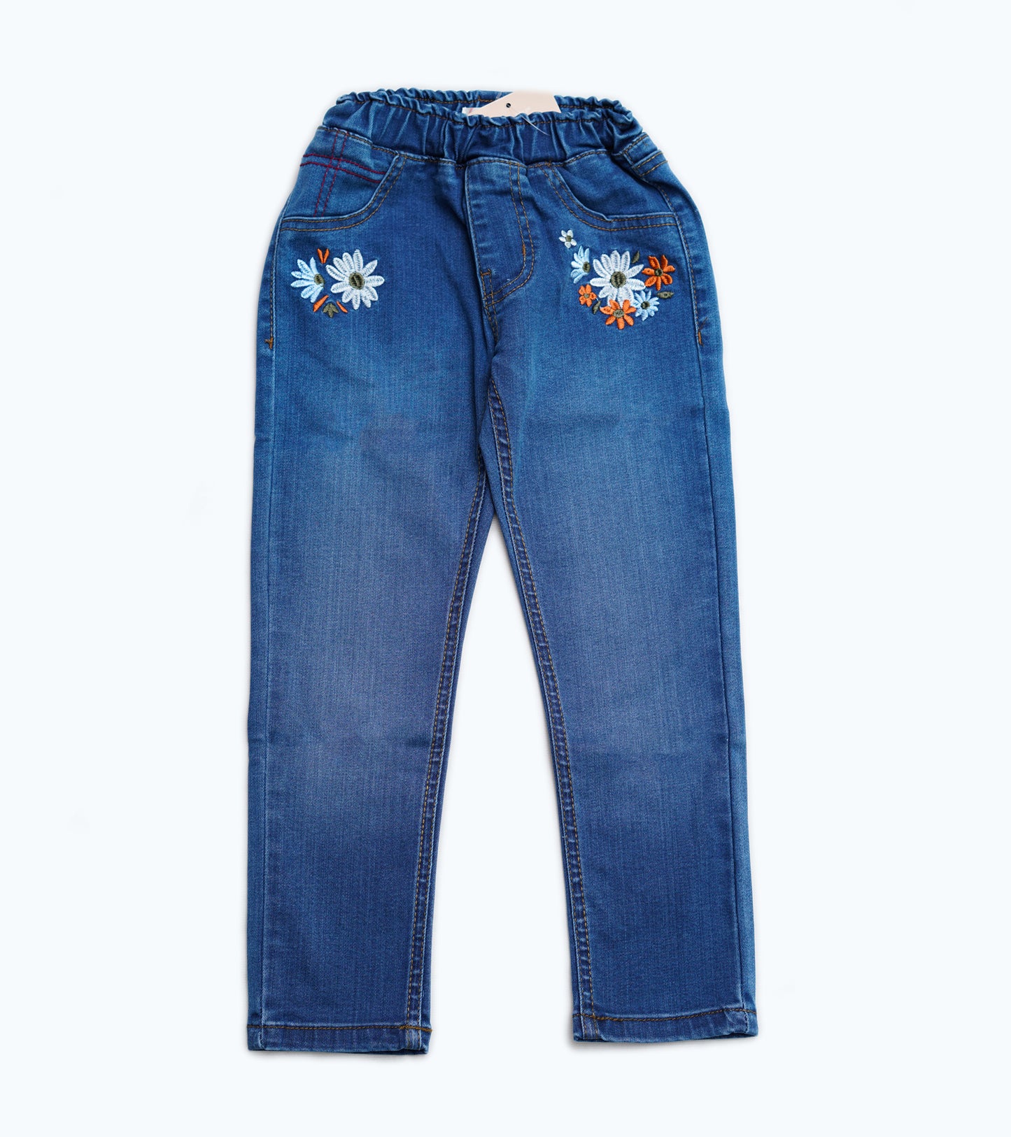 FLORAL EMB BLUE JEGGING