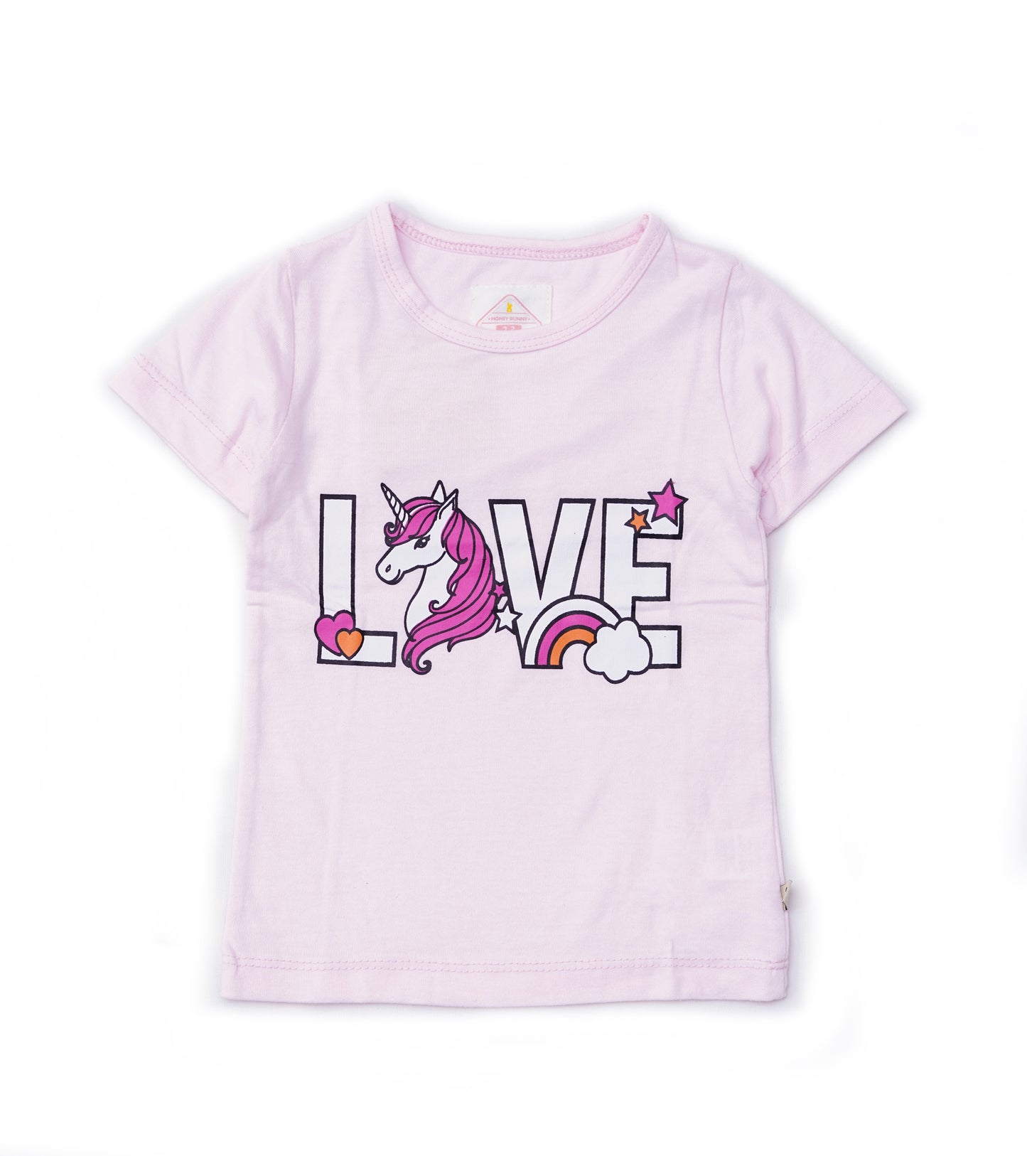 GIRLS LOVE UNICORN GRAPHIC T-SHIRT