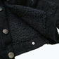 BOYS BLACK FUR DENIUM JACKET