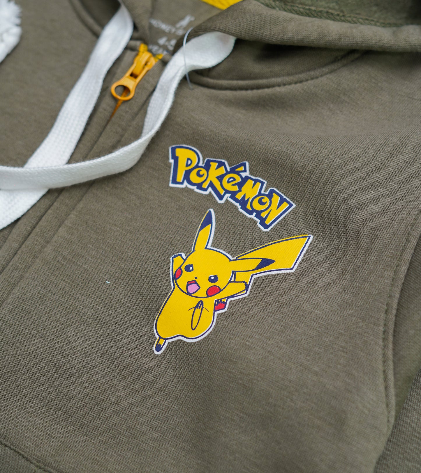 BOYS OLIVE POKEMON ZIPPER HOODIE