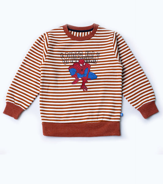 BOYS Y/D FLEECE SPIDER MAN SWEAT SHIRT