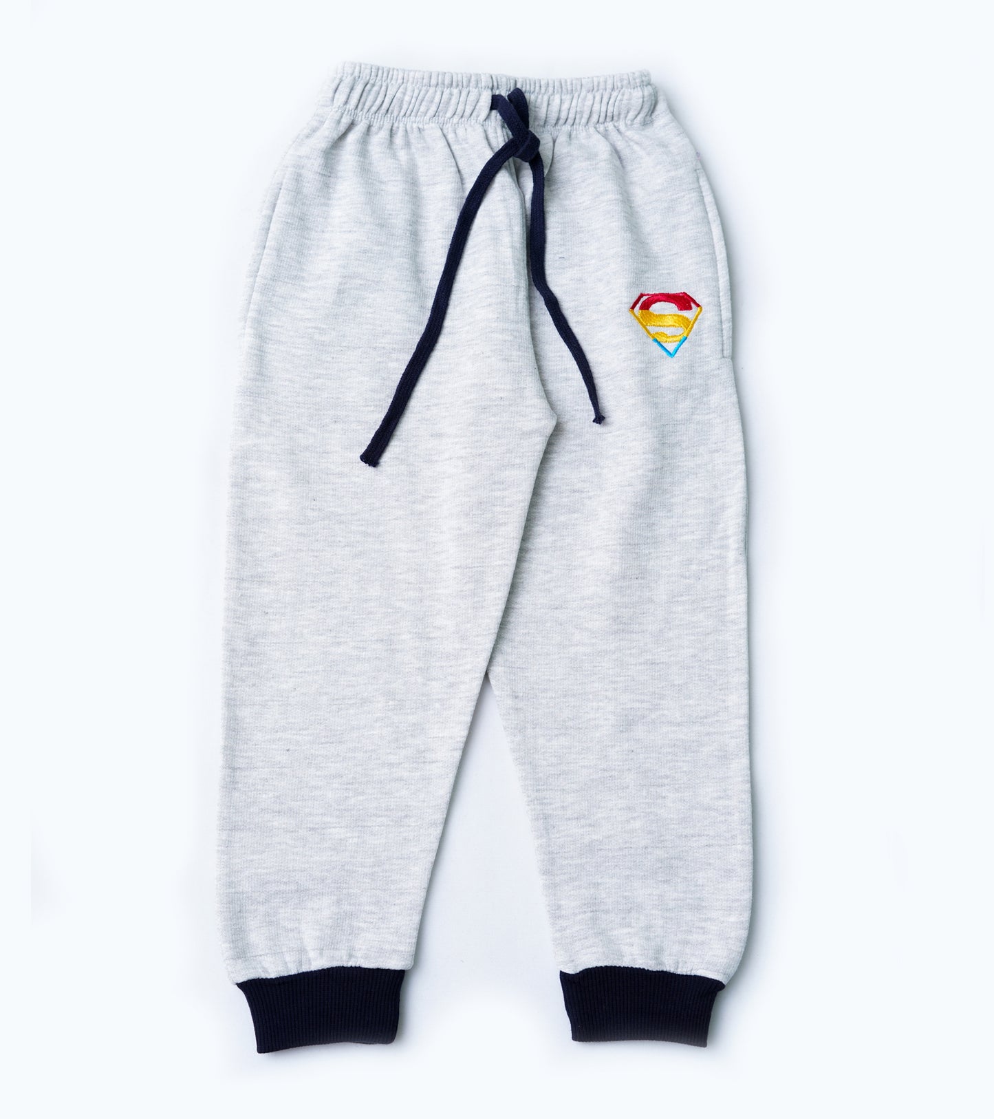 SUPERMAN EMBROIDERY GRAY TROUSER