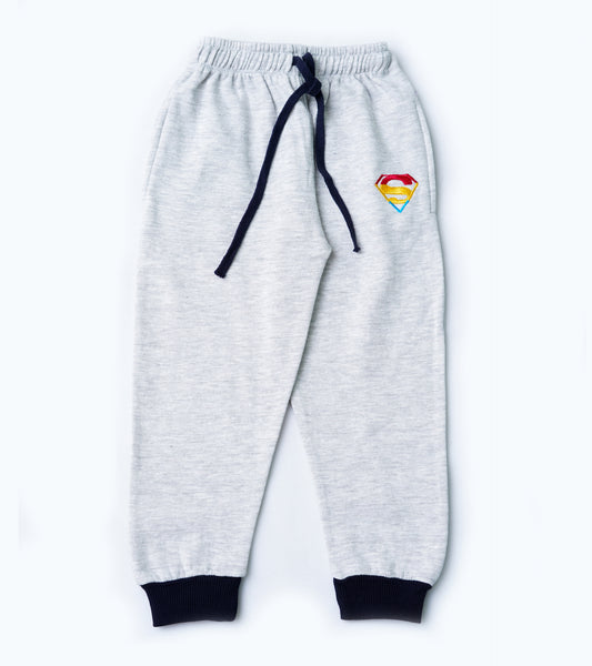 SUPERMAN EMBROIDERY GRAY TROUSER