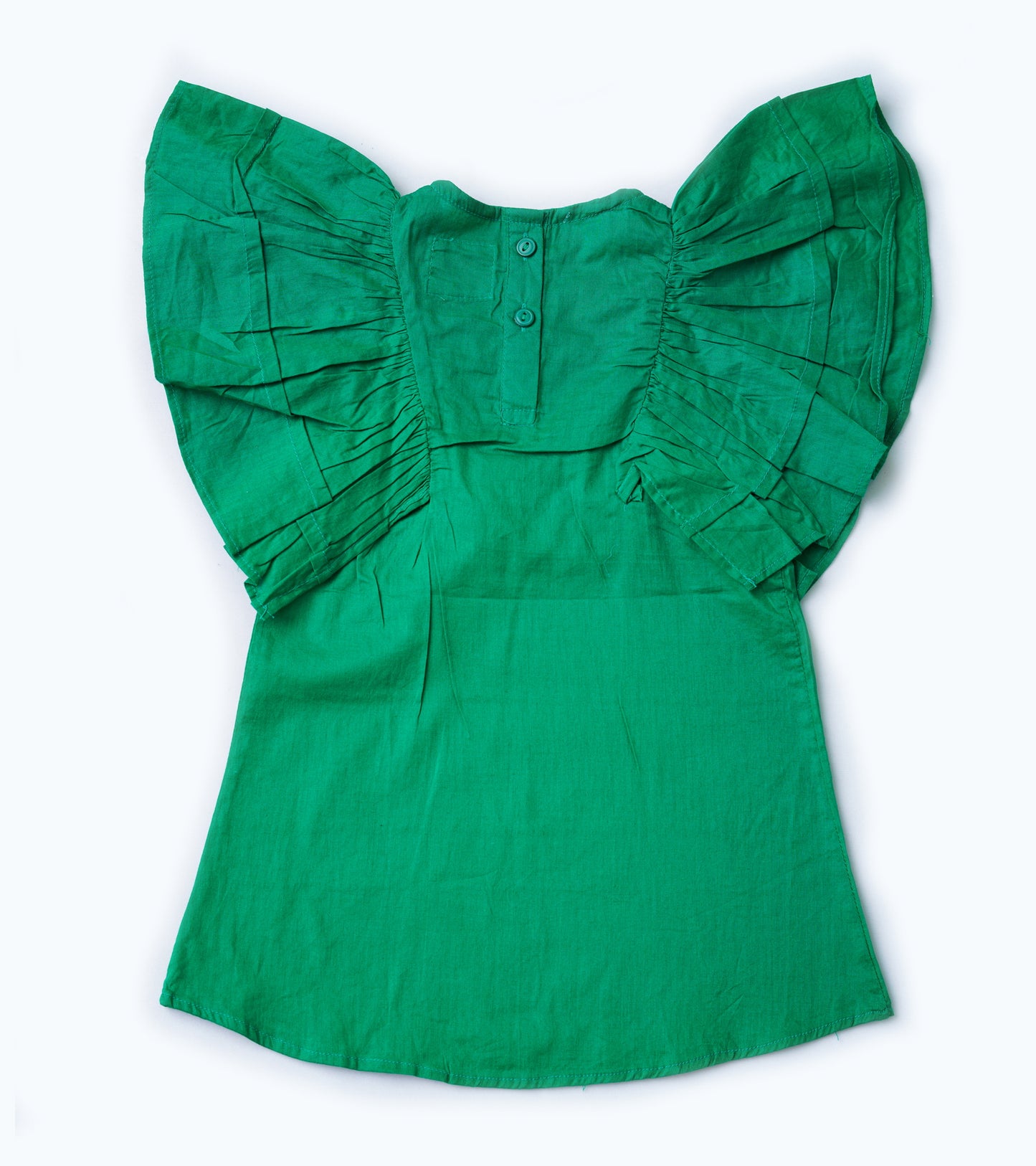 GIRLS GREEN LACE TOP