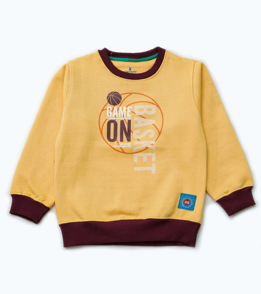 BASKET GAME ON FLEECE SWEAT SHIRT