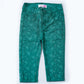 GIRLS GREEN PRINTED PANTS