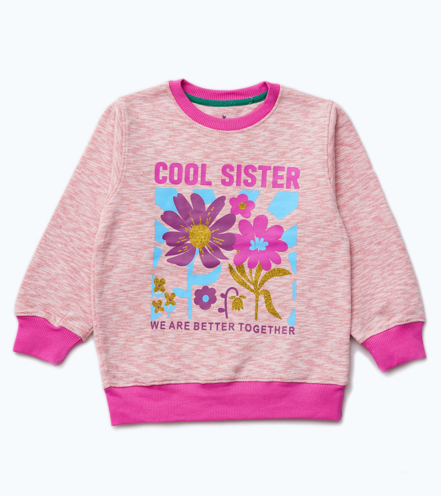 COOL SISTER PINK SLUB SWEAT SHIRT