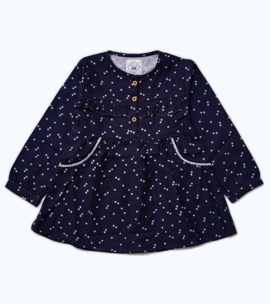 GIRLS STAR PRINTED FLANNEL TOP