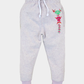 GIRLS EMB LIGHT PURPLE FLEECE TROUSER